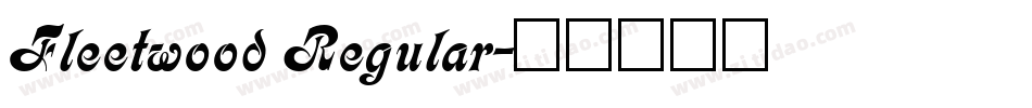 Fleetwood Regular字体转换